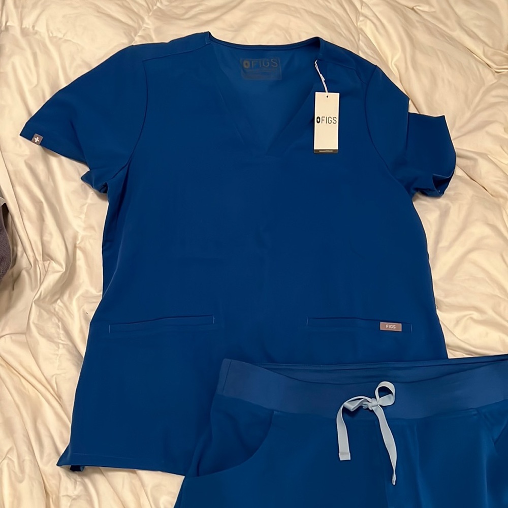 Royal blue Figs scrubs, no tags